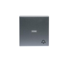 Клав. для 1-клав. вызвонокателей/перекл./кнопок с символом "звонок", прозрачная линза, Impressivo, алюминий  1789KL-83   2TKA000563G1  ABB