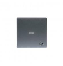 Клав. для 1-клав. вызвонокателей/перекл./кнопок с символом "звонок", прозрачная линза, Impressivo, алюминий  1789KL-83   2TKA000563G1  ABB