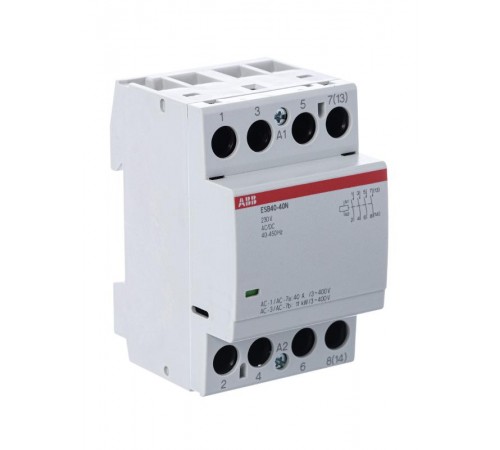 Контактор ESB40-40N-06 модульный (40А АС-1, 4НО), катушка 230В AC/DC  1SAE341111R0640  ABB