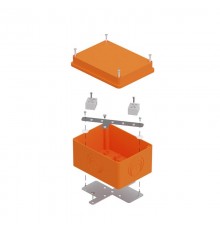 Коробка огнестойкая для о/п 40-0351-FR10.0-4 E15-E120 для о/п RAL2004 150х110х90 (6 шт/кор)  40-0351-FR10.0-4  Промрукав