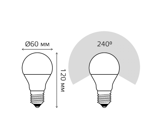 Лампа светодиодная LED 20Вт E27 220В 4100К Elementary A60  23229  Gauss