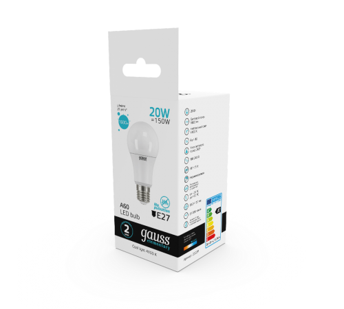 Лампа светодиодная LED 20Вт E27 220В 4100К Elementary A60  23229  Gauss