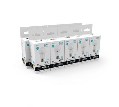 Лампа светодиодная LED 20Вт E27 220В 4100К Elementary A60  23229  Gauss