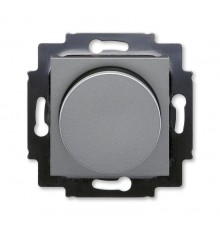 ABB Levit Сталь / дымчатый чёрный Светорегулятор поворотно-нажимной 60-600 Вт R  3294H-A02247 69W  2CHH942247A6069  ABB