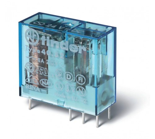 Миниатюрное универсальное электромеханическое реле; монтаж на печатную плату или в розетку; выводы с шагом 5мм; 2NO 8A; к  405290040300  Finder