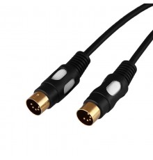 Шнур DIN 5 Pin - DIN 5 Pin, длина 1,5 метра (GOLD)  17-2522  REXANT