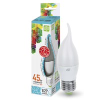 Лампа светодиодная LED-СВЕЧА НА ВЕТРУ-standard 5Вт 230В Е27 4000К 450Лм  4690612004549  ASD