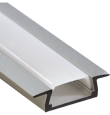 Профиль алюминиевый для светодиодной ленты PAL 2206 врезной анодированный IP20 2м  1009616  Jazzway