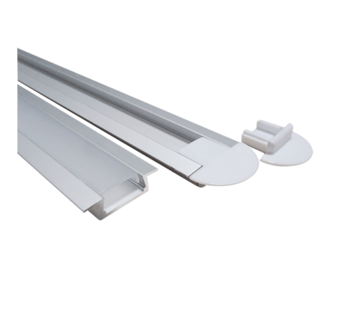 Профиль алюминиевый для светодиодной ленты PAL 2206 врезной анодированный IP20 2м  1009616  Jazzway