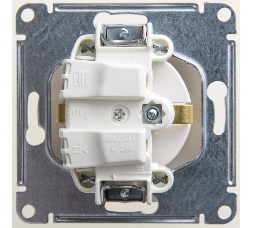 Glossa Перламутр Розетка с заземлением, 16А  GSL000643  SE
