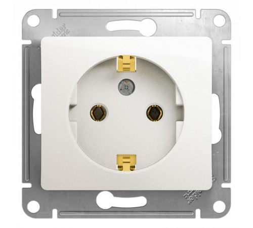 Glossa Перламутр Розетка с заземлением, 16А  GSL000643  SE