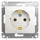 Glossa Перламутр Розетка с заземлением, 16А  GSL000643  SE