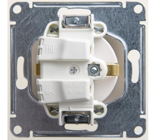 Glossa Перламутр Розетка с заземлением, 16А  GSL000643  SE
