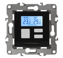 Терморегулятор универс. 12-4111-05 230В-Imax16А, IP20, Эра12, антрацит  Б0031275  ЭРА