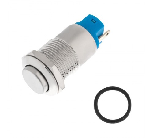 Кнопка антивандальная D12 Б/Фикс (2с) (ON)-OFF выпуклая (A12-B2) (в упак. 1шт.)  06-0339-A  REXANT