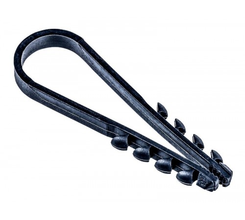 Дюбель-хомут 5-10мм круг. каб. нейл. черн. (25шт/упак)  UDH13-05-10-025-K02  IEK