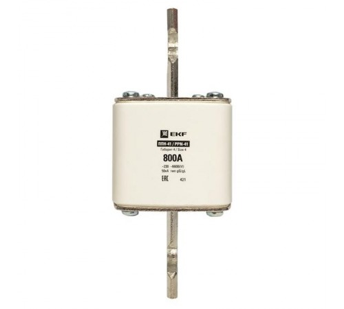 Плавкая вставка ППН-41 1250/ 800А габарит 4  fus-41/1250/800  EKF