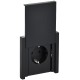 FORTE&PIANO Розетка с заземлением, со шторками, с крышкой безвинтовое крепление 16А IP44 FP119 черный  FP-R16-16-1-44-K02  IEK