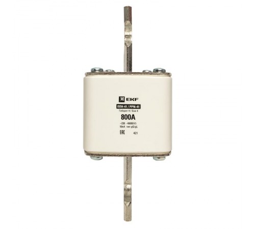 Плавкая вставка ППН-41 1250/ 800А габарит 4  fus-41/1250/800  EKF