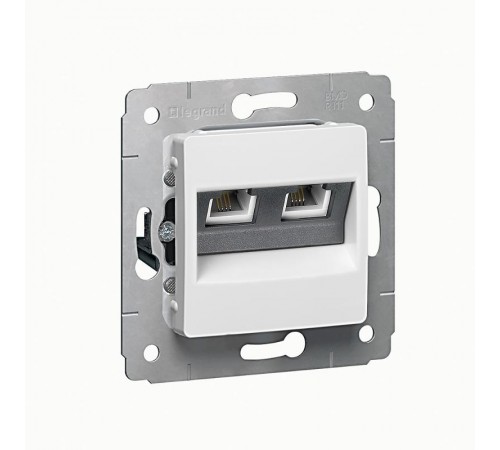 Cariva Белый Розетка ТЛФ 2-ая  773639  Legrand