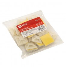 Площадка самоклеящаяся (25х25мм.) белая (20шт.) PROxima plc-25x25-r  EKF