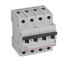 Выключатель автоматический четырехполюсный RX3 4500 63А C 4,5кА  419747  Legrand