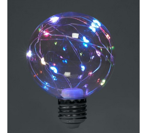 Лампа светодиодная, (3W) 230V E27 RGB G80, LB-381  41676  FERON