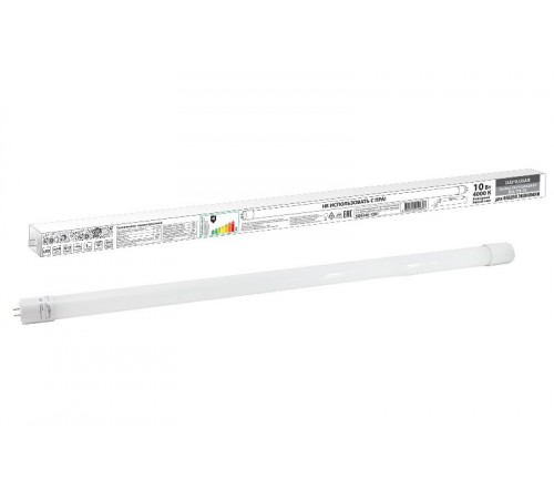 Лампа светодиодная НЛ-Т8-10 Вт-230 В-4000 К-G13, 600 мм, матовая, стекло, непов. Народная  SQ0340-1501  TDM