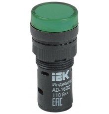 Лампа AD16DS(LED)матрица d16мм зеленый 110В AC/DC   BLS10-ADDS-110-K06-16  IEK