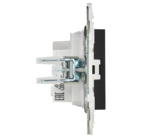 SKANDY Розетка без заземления с защитными шторками 10А SK-R01Bl черный  SK-R13-10-K02  IEK