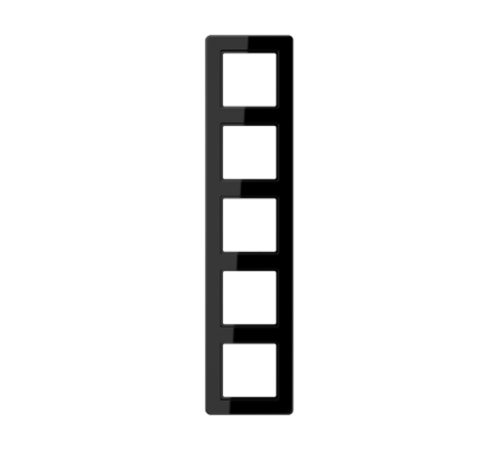 Рамка для вертикальной и горизонтальной установки, 5 постов; термопласт; черный; A FLOW  AF585BFSW  Jung