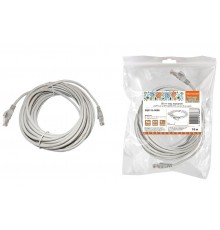 Патч-корд народный U/UTP Cat 5e 4PR 24AWG PVC, литой 10 м, серый  SQ0115-0008  TDM