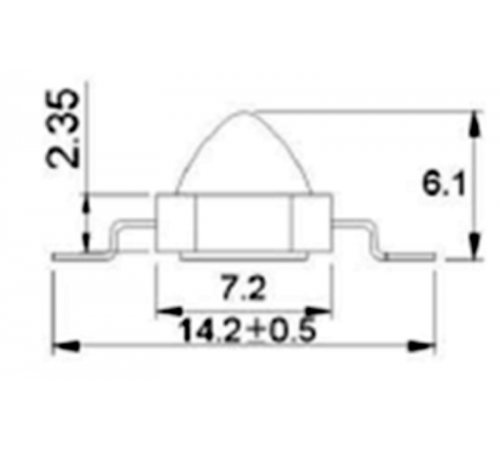 Мощный светодиод ARPL-1W-EPL IR850 60deg  019593  Arlight