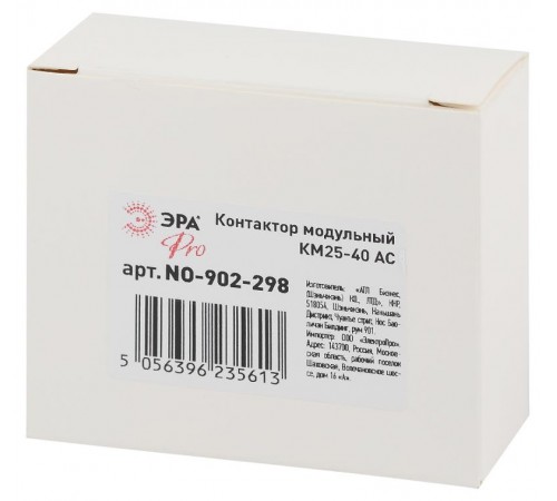 Контактор модульный NO-902-292 Pro-298 КМ25-40 AC (6/30/1080)  Б0049163  ЭРА