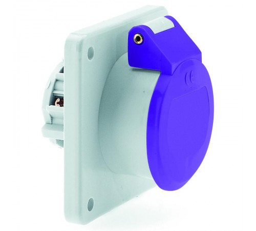 Розетка встраиваемая 32А 2п, 20-25В, IP44 фланец 55х55 Bals I 4311 I Bals