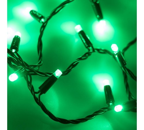 Светодиодная гирлянда ARD-STRING-CLASSIC-10000-BLACK-100LED-STD GREEN (230V, 7W)  025800  Arlight