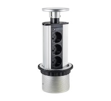 Блок розеточный настольный, 3 розетки (45х45мм)  70303  Ecoplast