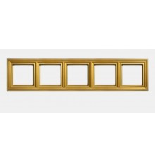 Рамка 5-поста; термопласт; золото; Eco Deco  EPD485GO  Jung