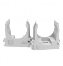 Крепеж-клипса для труб для монтажного пистолета серая в п/э д25 (100шт/700шт уп/кор)  PR13.0121  Промрукав