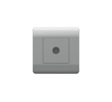 Розетка антенная одиночная TV коннектор, серебряный(NEW3-E)  431411  CHINT