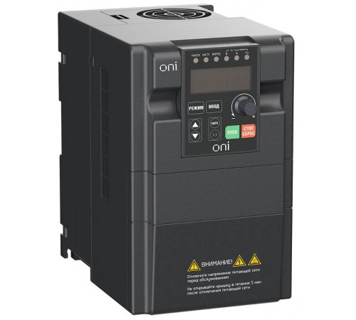 Преобразователь частоты A150 380В 3Ф 3,7кВт 10А со встроенным тормозным модулем  A150-33-37NT  ONI