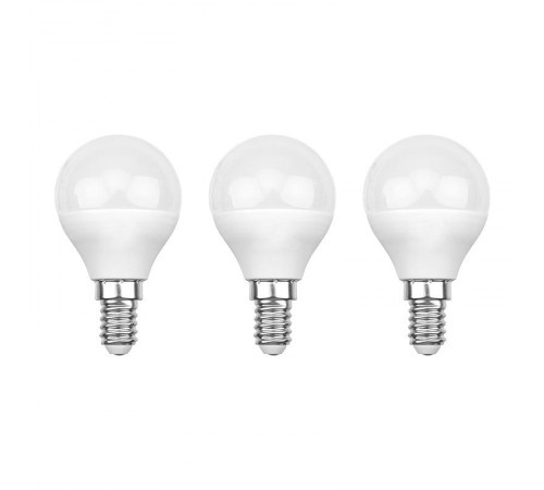 Лампа светодиодная Шарик (GL) 7.5 Вт E14 713 Лм 6500 K холодный свет (3 шт./уп.)  604-033-3  Rexant