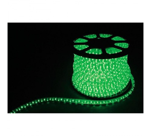 Дюралайт светодиодный 2W 100м 13мм 230V 36LED/м 1,44Вт/м (2м/отрез), 2 аксесс., зеленый/ LED-R2W  26063  FERON