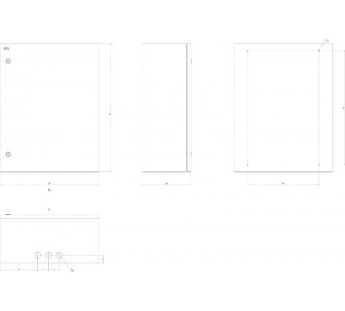  Щит с монтажной панелью металлический ЩМП-3-0 76 У2 IP54 (650х500х220) SIMPLE  Б0046707  ЭРА