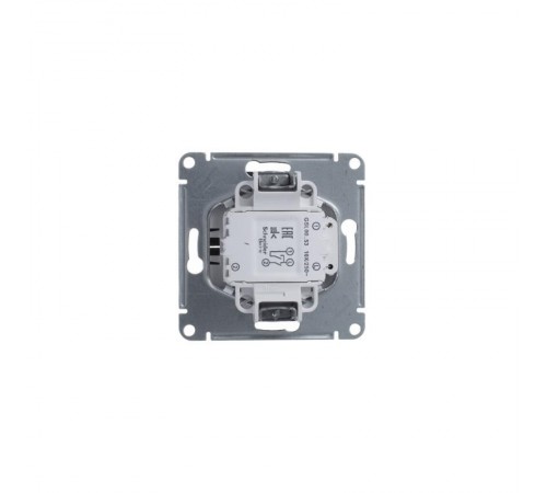 Glossa Антрацит Выключатель 2-клавишный с подсветкой сх.5а, 10АХ  GSL000753  SE