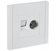 FORTE&PIANO Розетка двойная TV+RJ45 кат.6 FP237 белый  FP-AK20-2-K01  IEK