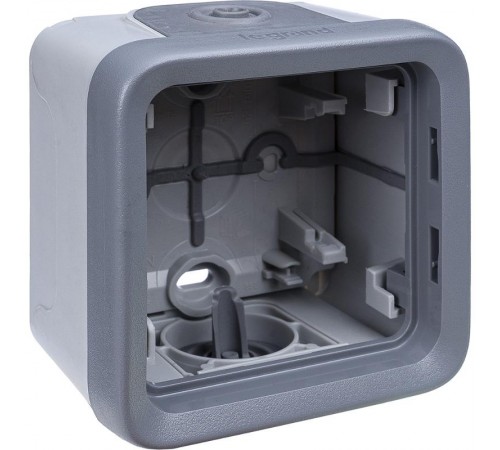 Plexo Серый Коробка 1-ая для наружного монтажа IP55  069651  Legrand
