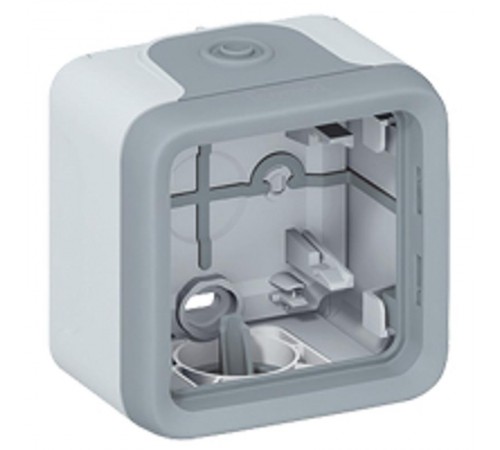 Plexo Серый Коробка 1-ая для наружного монтажа IP55  069651  Legrand