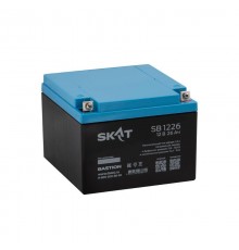 SKAT SB 1226 АКБ свинцово-кислотная тип AGM 12V 26Ач Iзар.7,8А, клеммы под болт М6  2537  Бастион