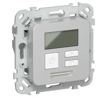 FLITE Термостат электронный с дисплеем 16А Т-ФлА алюминий  FI-RT11-K47  IEK